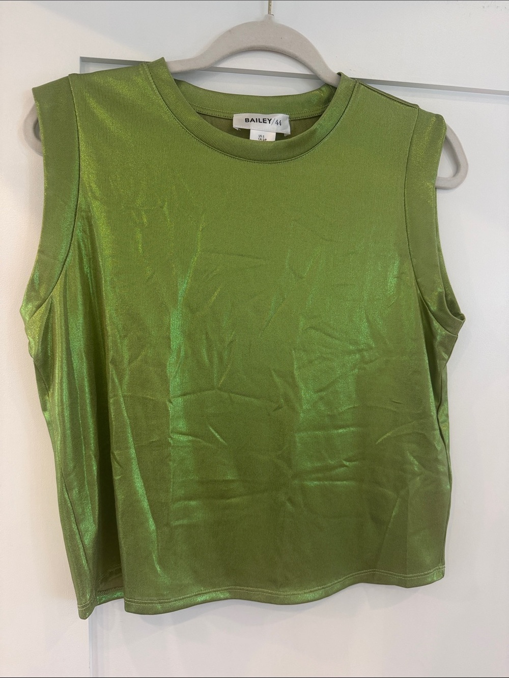 Bailey 44 Shimmer Green Sleeveless Tank Top Tee